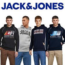 Jack & Jones Mens Hoodie Long Sleeve Sweatshirt Hooded Hood Pullover for Men UK