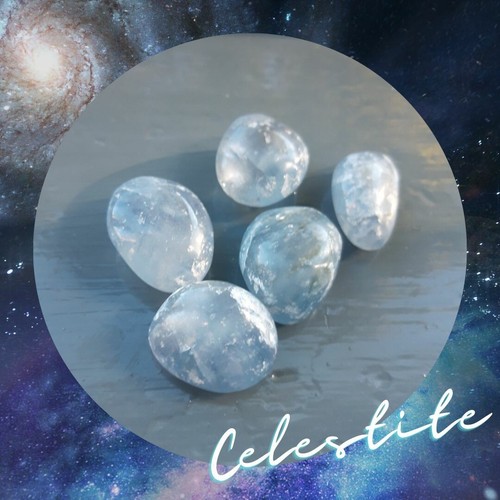 Celestite celestine tumble - celestine,