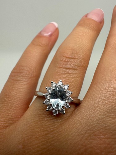 Platinum cluster oval - cluster,