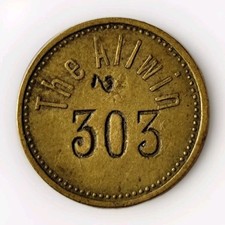 UK, 10 THE ALLWIN 1909-1930s Amusement Token 18.25mm 2.2g Brass, Scarce (CR839)
