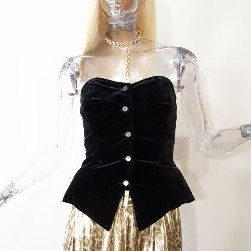 Vintage 1980s black velvet - vintage,