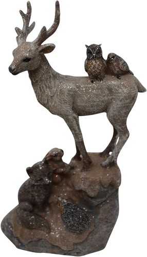 Large stag fox owl squirrel - owl,