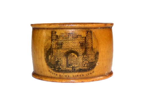 Vintage wooden napkin ring - wooden,