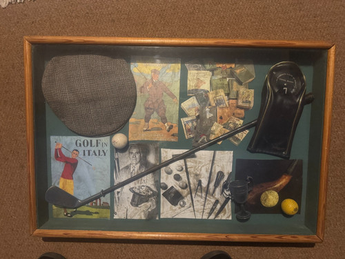 Vintage golf themed shadow - golf–themed,