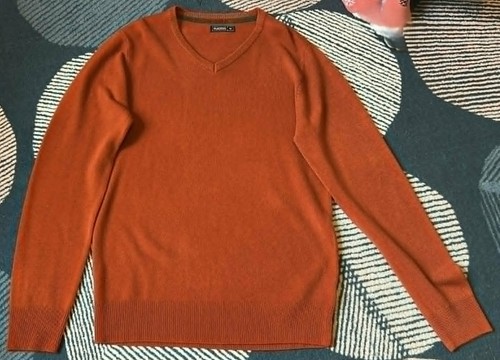 Peacocks orange mens jumper - ,