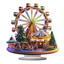 Christmas Ferris Wheel Ornament Acrylic Ferris Wheel Shelf Ornaments 2D