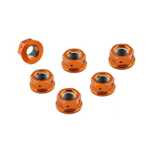 Rear sprocket nuts orange - rear,