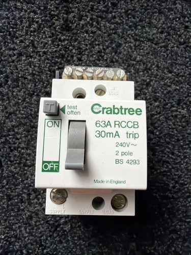 Crabtree sb6000 63a rcd rccb - crabtree,