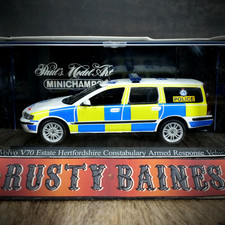 MINICHAMPS Volvo V70 Hertfordshire Police Armed Response Diecast Car, 1/43 Boxed