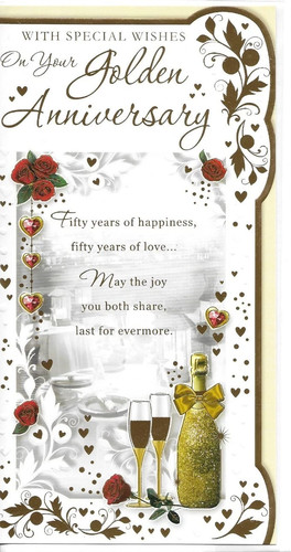 Golden 50th wedding - 50th,