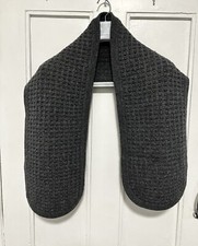 Orla kiely DS Textile Designs Chunky Knitted Wool Scarf Grey. Unisex