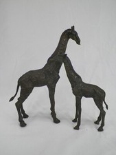 Metal Giraffe with Baby
