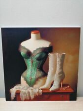 Victorian Ladies Bustier & Boots Print on Art Board 30 x 30 cms (12" x 12")