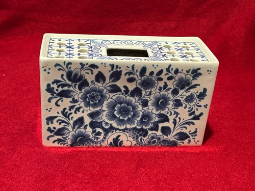 Vintage delft flower brick - -,