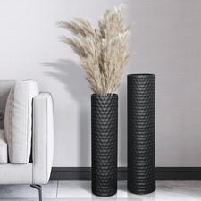 Tall Black Floor Vase: 27.7