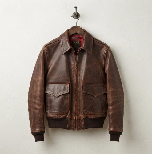 Men brown leather flight - leather,