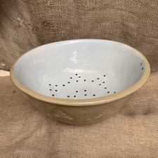 Vintage Stoneware Colander - Kitchenalia - Farmhouse - Strainer - Large