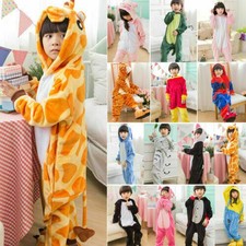 Halloween Kids Costume Fancy Dress Cosplay Child Unisex Hooded Animal Pajamas