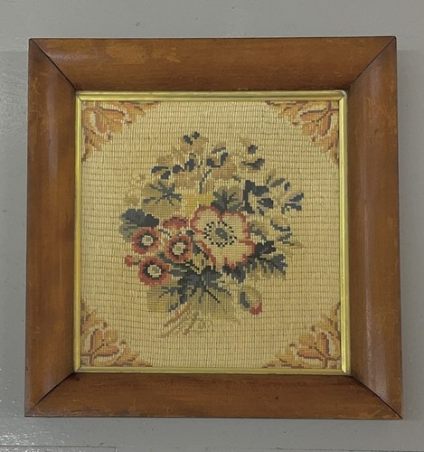 Woolwork floral tapestry - woolwork,