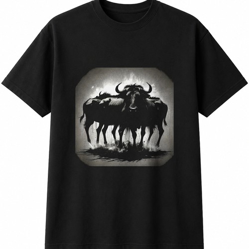 Wildebeest greyscale wildlife - wildebeest,