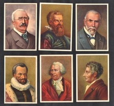 Famous Men 6 Rare 1938 Trade