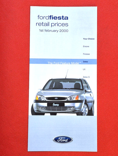 2000 ford fiesta - ford, list