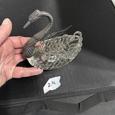 Vintage cut glass and sterling - and,