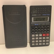 Casio fx-82SX Fraction vintage calculator Tested Working with cover 