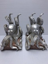Octopus Bookends Decorative Shelf Bookends Set of 2 Novelty Book Stoppers Squid