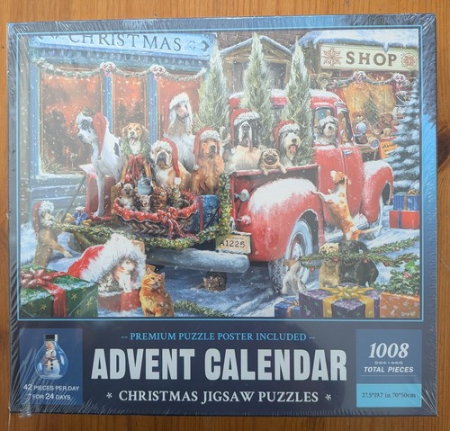 Dog theme christmas jigsaw - theme,