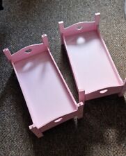 Large Pink Wooden Dolls Bunk Beds & Bedding (Will Fit Dolls Up To 46cm/18")