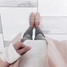 River Island Nude Suede Jewel Embellished Loafers