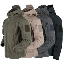Mens Waterproof Tactical Soft Shell Jacket Coat Military Army Jacket Windbreaker