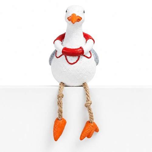 Fun coastal resin seagull - resin,