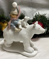 Boy on Polar Bear Christmas