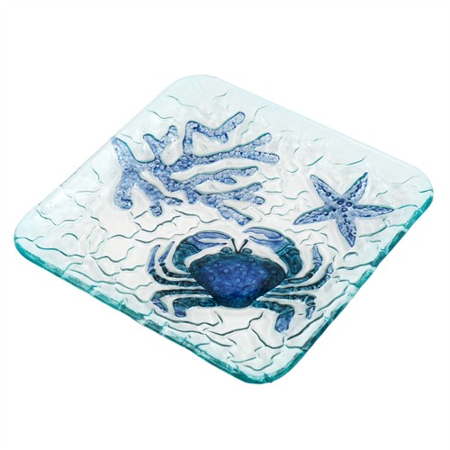 Square glass crab - glass, |