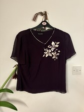 Jacques Vert Purple Lined Top