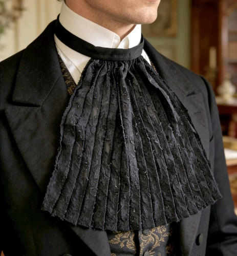 Jabot neck ruffle black - jabot,
