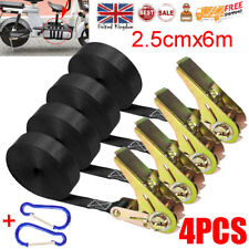6m x 25mm Zinc Ratchet Straps Tie Down Heavy Duty Cargo Car Rack Lashing Straps