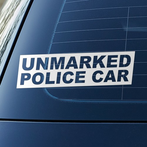 Unmarked police car sticker - police,