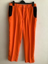 Mens Williams Orange with Black Pocket Trim Golf Trousers