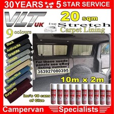 Camper Van Lining Carpet 4 Way Stretch VW T6 5 Transporter Caddy transit Trimfix