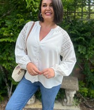 Top Womens Boho Linen Blend