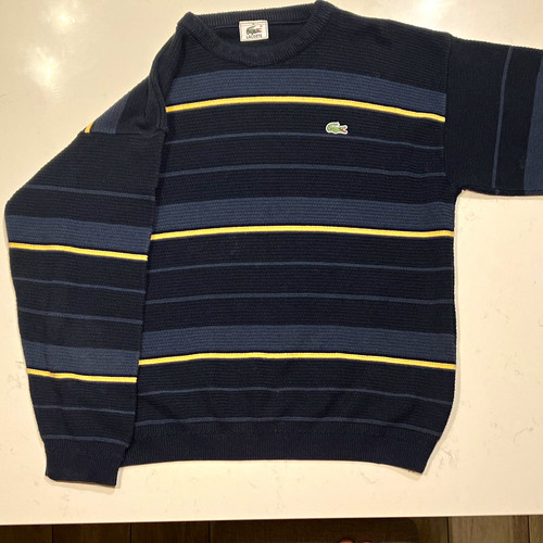 Lacoste striped knit crew neck - crew,