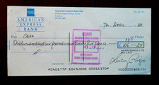GEORGE HARRISON CHEQUE SIGNED
