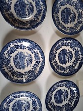 Royal Worcester  1790 Avon Scenes Palissy 6 X 6 " Inch Saucers