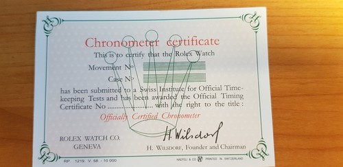 Rolex vintage chronometer