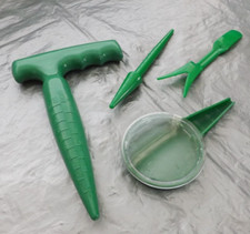 Mini Potting Seedling Tool Set 4Pk Dial Seed Sower Grip Dibber Widger Garden