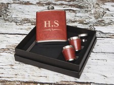 7oz Full Leather Personalised