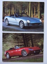 TVR CHIMAERA & GRIFFITH 500 orig UK Mkt Factory Postcards x2 - Issue 9 Nos 2 & 7